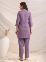 Lavender Dobby Chiffon Solid A-Line Cord Set - Image 3
