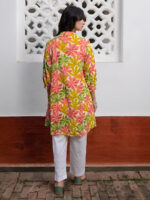 Multicolor Pure Cotton Floral Printed A-Line Short Kurti - Image 3