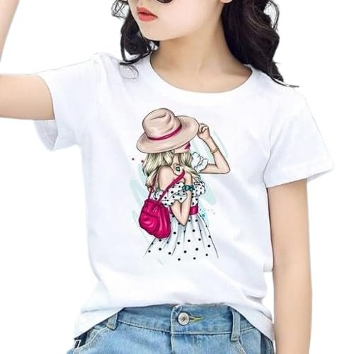 410tuh5gzdL.jpg Women's White Printed Short Sleeves Polyester T-Shirt - Image 1