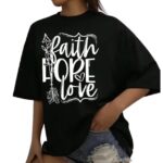 Oversize Cotton T Shirt Women, Graphic Printed T Shirt