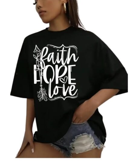 Oversize Cotton T Shirt Women, Graphic Printed T Shirt