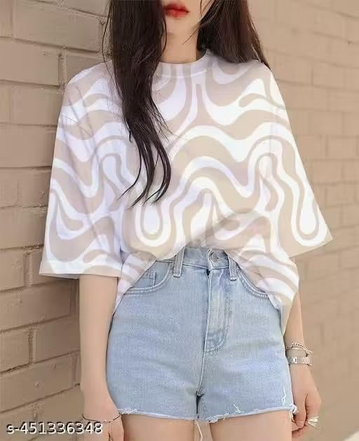 51TYo2VBczL.jpg Printed T-Shirt for Women - Image 1