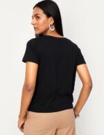 Women's Cotton Solid Regular Fit T-Shirt - Image 4
