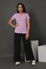 Cotton Solid Round Neck T Shirt - Image 2