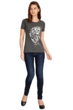Women's Cotton Printed Round Neck Half Sleeve T-Shirt - Image 5