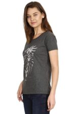 Women's Cotton Printed Round Neck Half Sleeve T-Shirt - Image 3