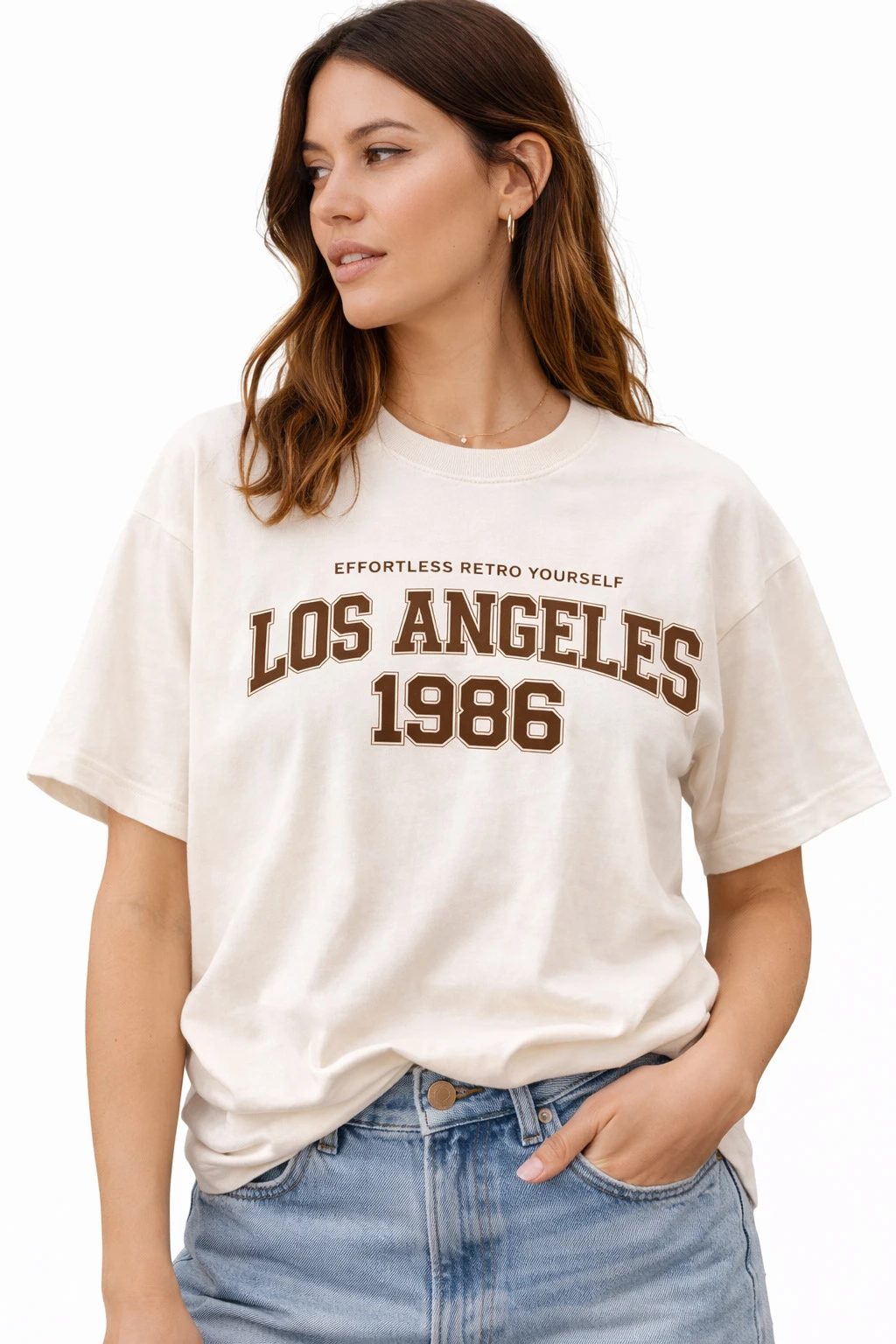 s-new-york-bpr-original-imahhtj9gecrnkqt.webp Women Printed Round Neck Pure Cotton White T-Shirt - Image 1
